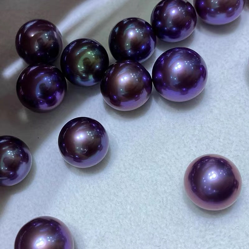 A12.【Live】Demon purple Eddison Pearls Oyster(about 10mm but deep rare colour )